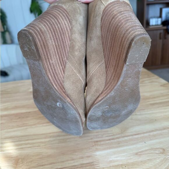 Lucky Brand Tan Suede Wedge Booties - Picture 4 of 7